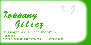 koppany gilicz business card